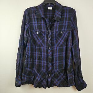 Cabi Plaid button down shirt Size M